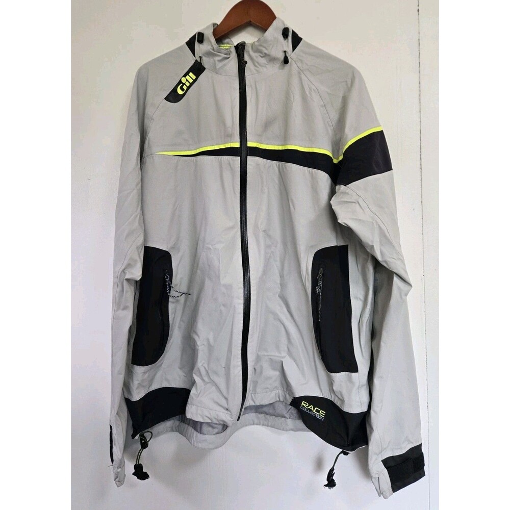 Gill Race Collection Jacket Mens 2XL RC001 Grey Zip Pullover Rain